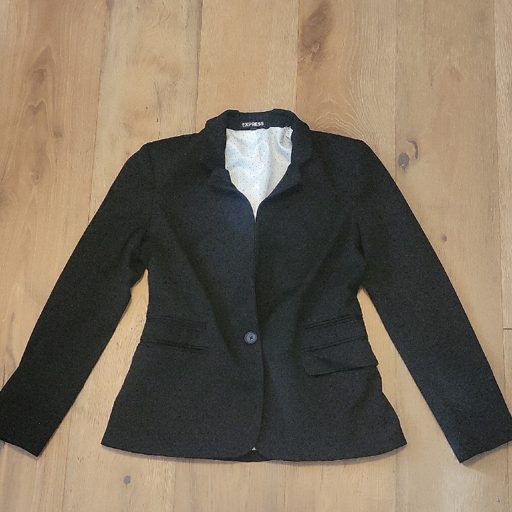 Express Black Suit Coat Blazer Size 10